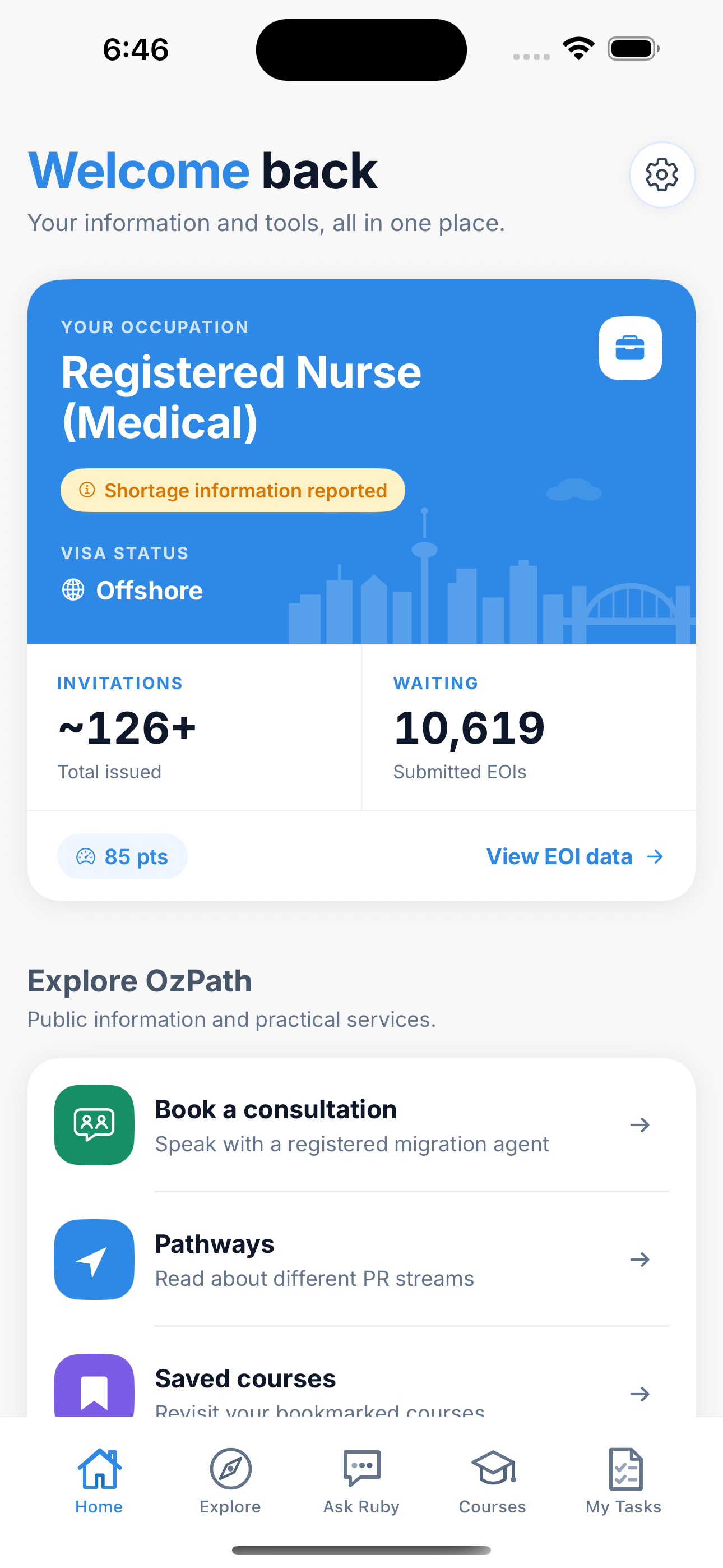 OzPath app screenshot